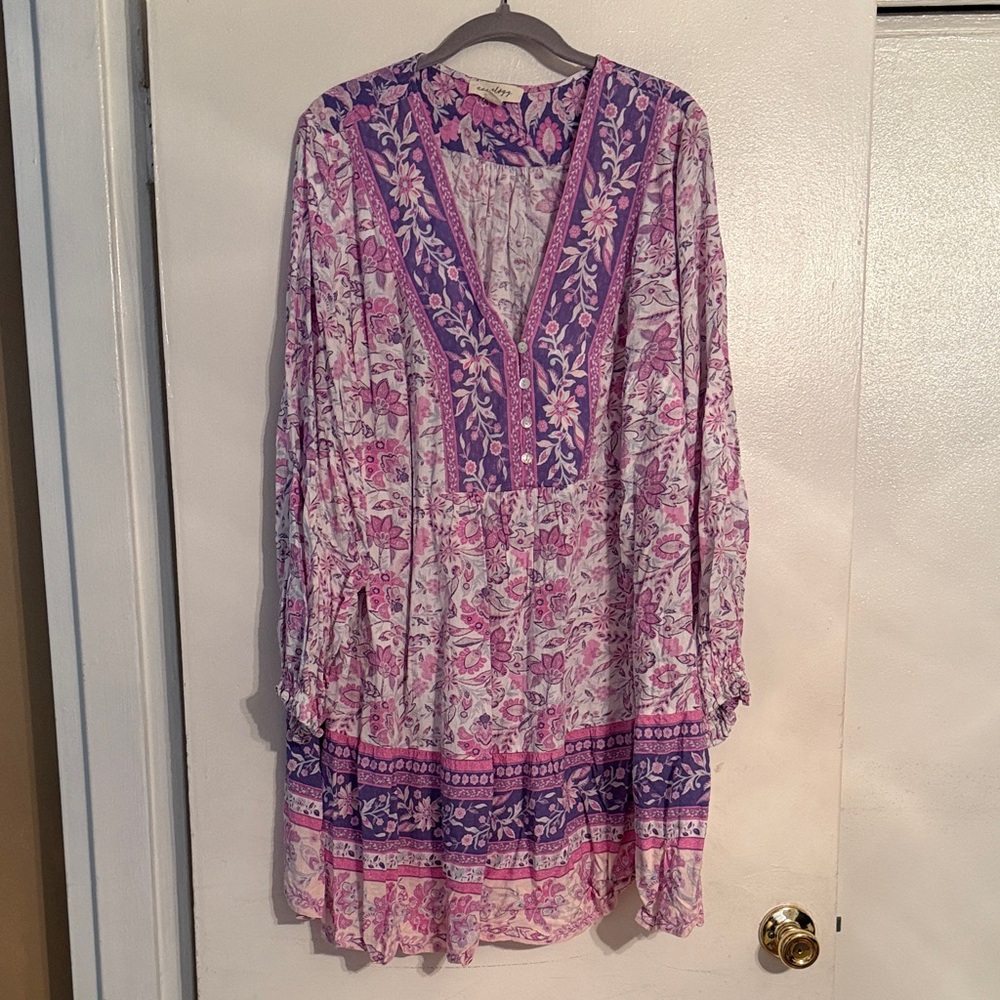 Floral Purple and Pink Women's Tunic